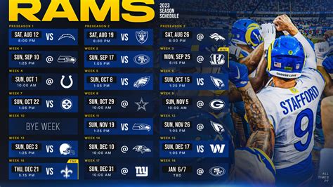 La Rams 2023 Schedule